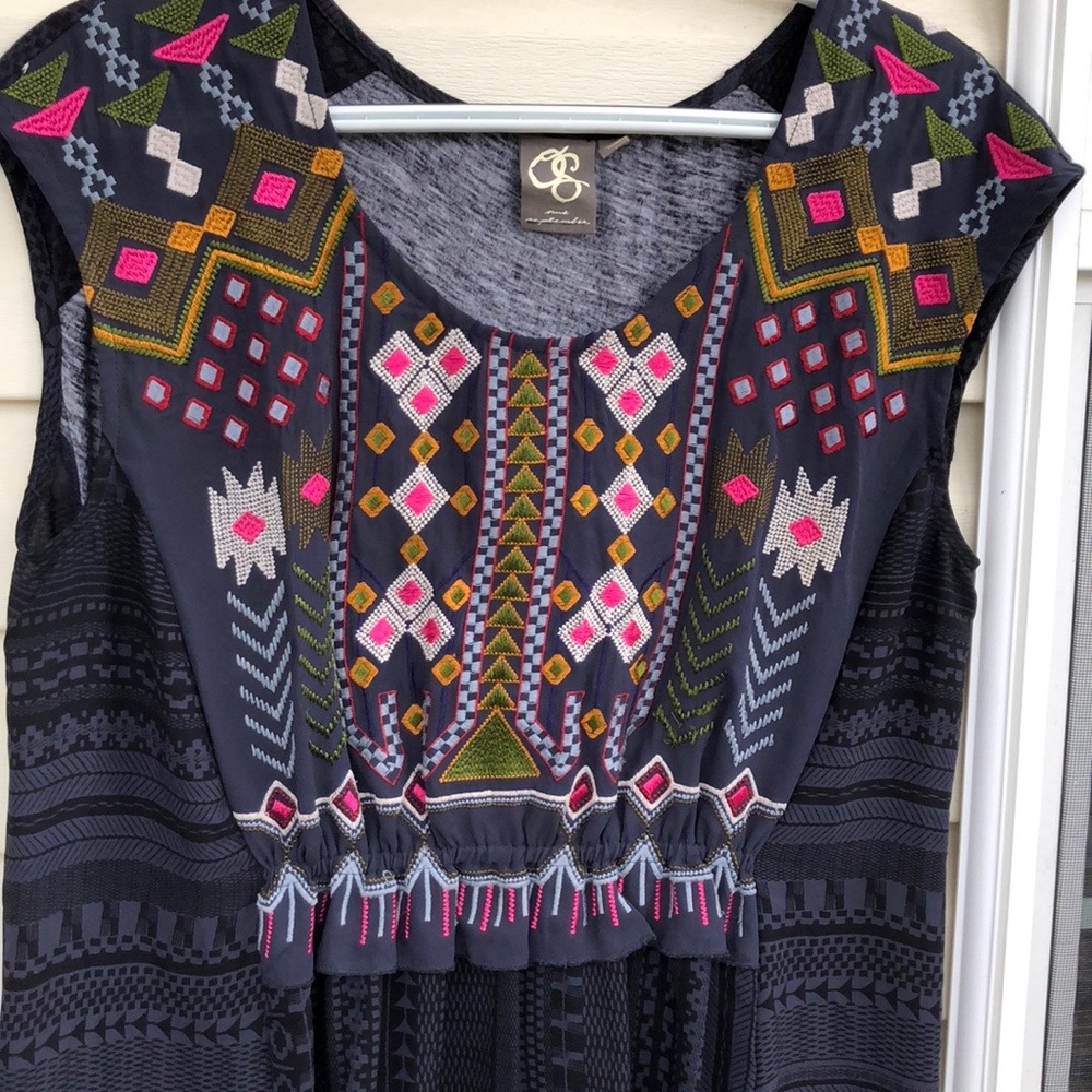 One September Madiran Embroidered Sequin Top